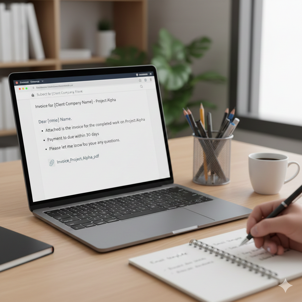 How to write an invoice email