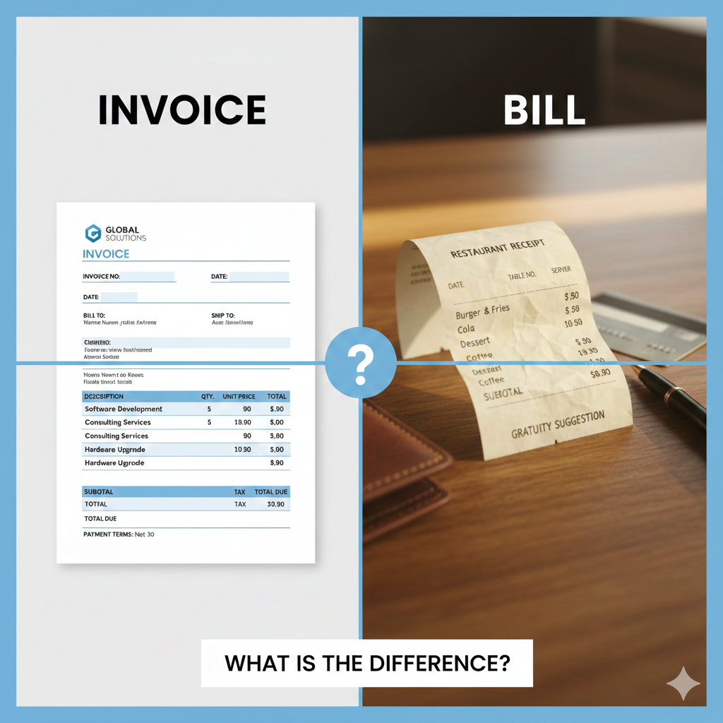 What is the Difference Between an Invoice and a Bill?